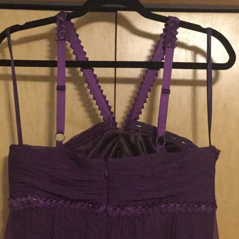 - BCBGmaxazria two tone chiffon pleated grap… - Picture 5 of 14